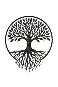 baum-mit-aesten-und-wurzeln-tattoo-vorlage