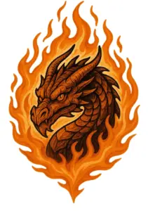 drachen-im-feuer-mit-intensiven-augen-tattoo-vorlage