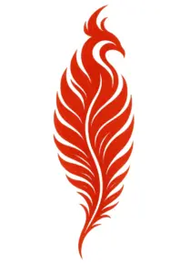 stilisierten-phoenix-feder-leuchtendes-rot-tattoo-vorlage