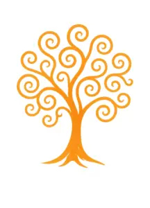 stilisiertes-baum-tattoo-mit-spiralförmigen-zweigen