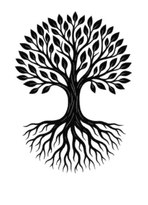 stilisiertes-tattoo-baum-mit-wurzeln-und-aesten