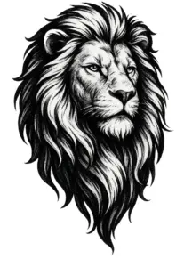 tattoovorlage-loewe-symbol-fuer-staerke-und-mut