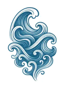 tattoovorlage-mit-harmonischen-wellenmotiven-in-blau