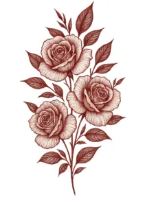 tattoovorlage-rosen-und-blaetter-fuer-oberarm