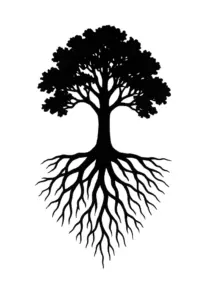 tattoovorlage-stilisierte-baum-silhouette-mit-wurzeln