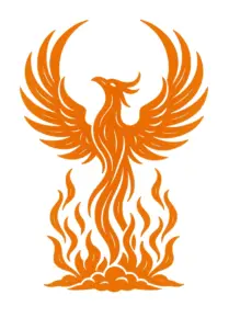 tattoovorlage-stilisierter-phoenix-aus-der-asche