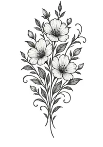 tattoovorlage-von-blumen-und-ranken-fuer-oberarm